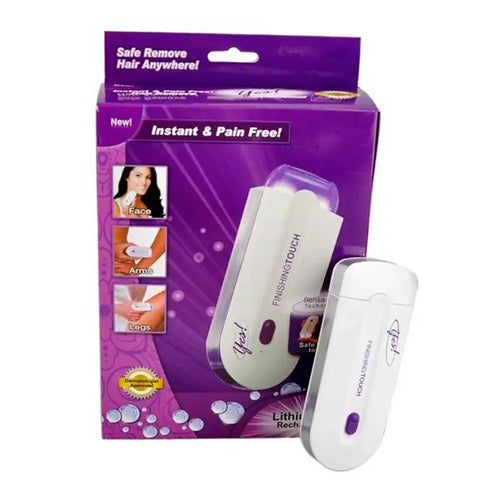Women’s Electric Hair Remover with Advanced Sensa-Light Technology & Built-in LED Light | Safe & Painless Shaver for Face, Arms, Armpits, Legs & Full Body | Portable Lipstick-Design Razor, Washable Head, Gentle on Skin, Battery Operated